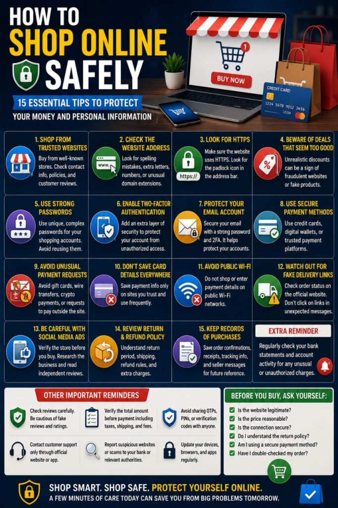 How to Shop Online Safely: 15 Essential Tips to Protect Your Money and Personal Information
