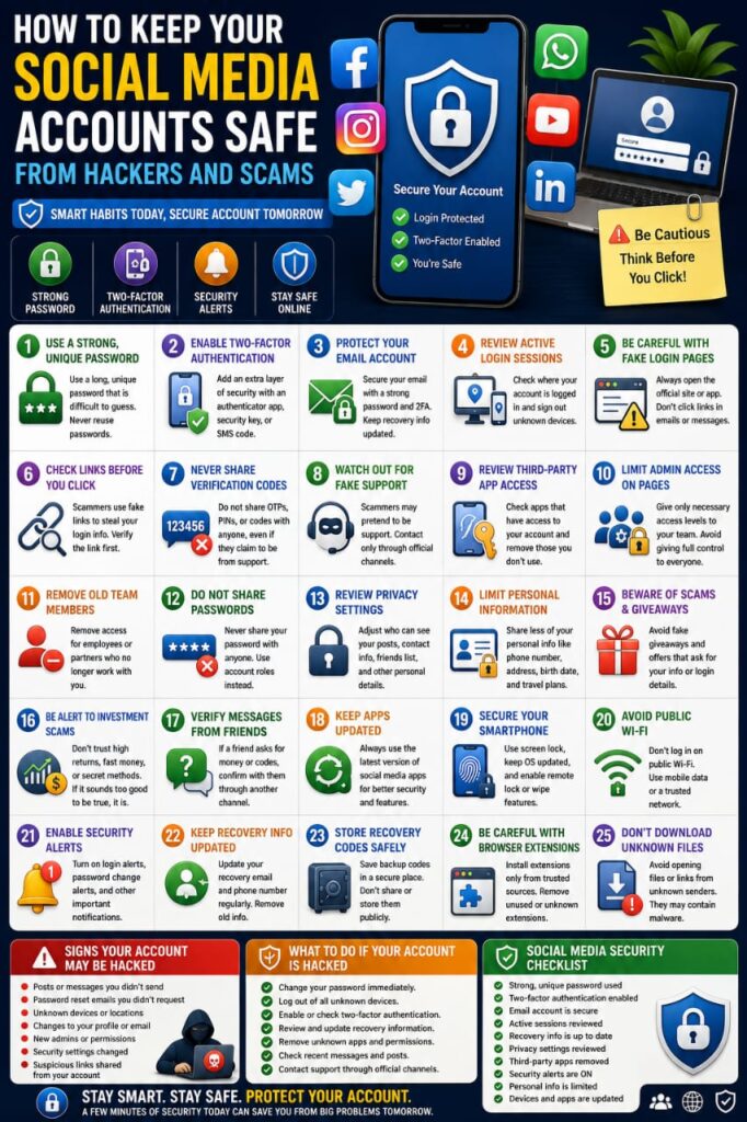 How to Keep Your Social Media Accounts Safe from Hackers and Scams